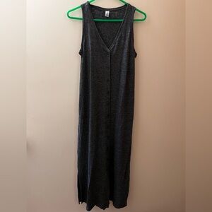 Old Navy Dark Gray Button-Front maxi dress